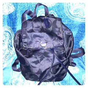 Navy blue Coach Backpack